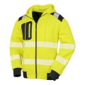 Heren Hoodie met Rits Recycled Robust R503X Fluor Geel